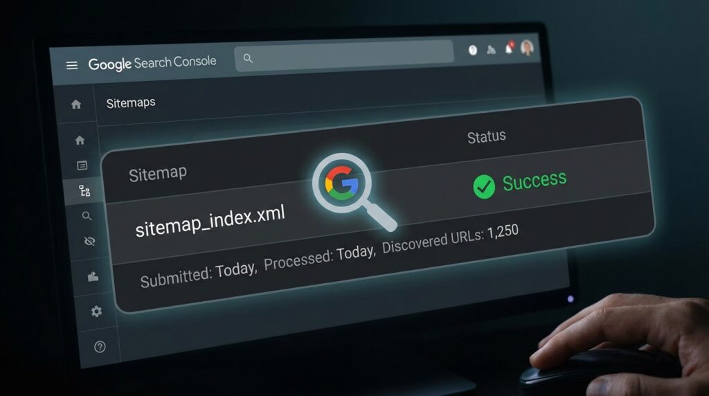 구글 서치콘솔 사이트맵 제출 성공 화면