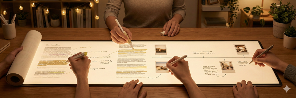 휴머나이징 편집 및 수정 단계 헤더형 배너