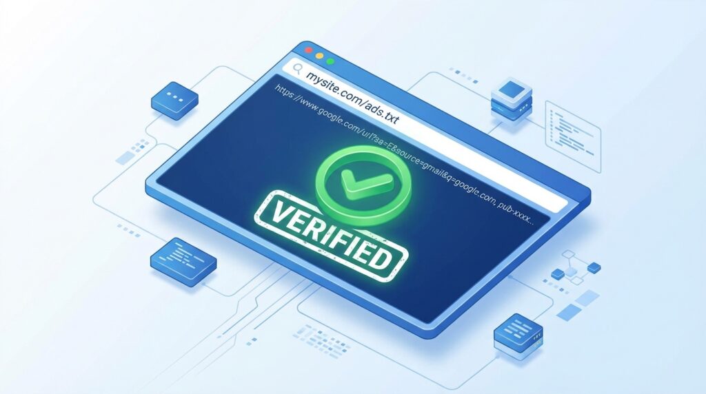 워드프레스 ads.txt 파일 정상 설치 확인 및 브라우저 접속 화면