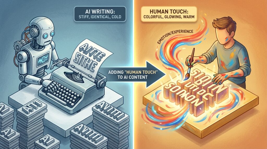 AI가 쓴 글에 사람의 경험과 감정을 입히는 휴머나이징 과정