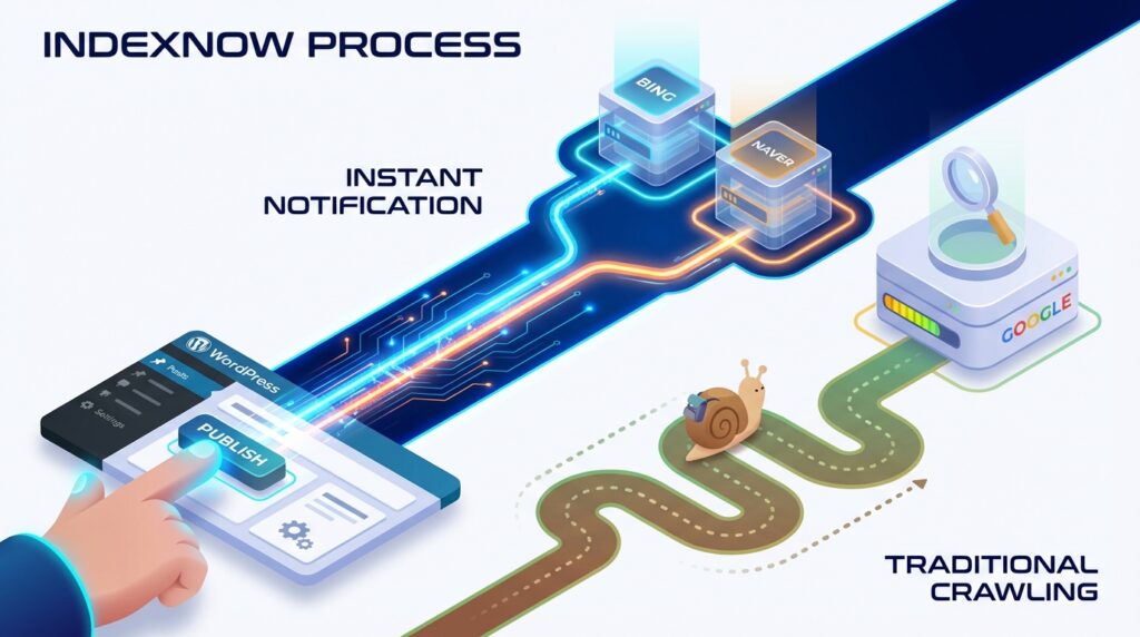 워드프레스 글 발행 시 IndexNow를 통해 네이버와 빙에 즉시 색인을 요청하는 과정