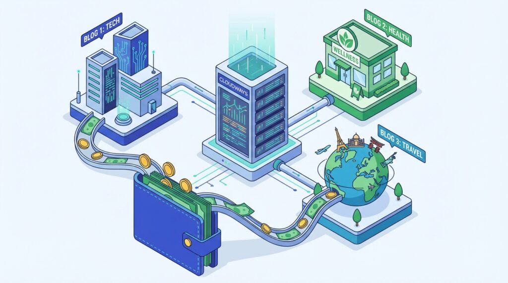 하나의 서버에서 여러 개의 블로그를 운영하여 수익을 극대화하는 다중 블로그 전략