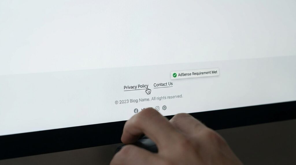 워드프레스 푸터 메뉴에 개인정보처리방침 링크 등록 예시