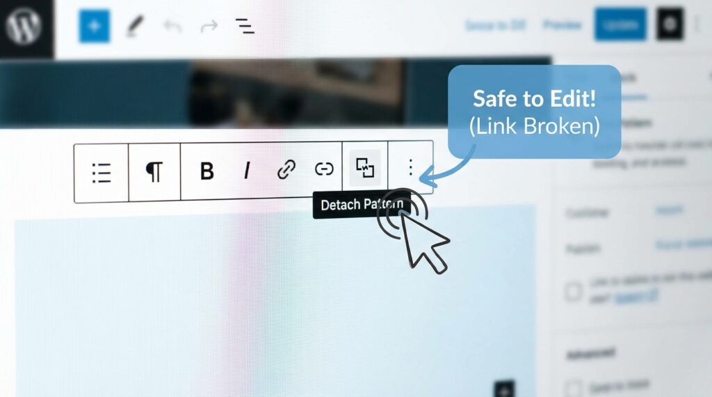 워드프레스 동기화 패턴 분리 Detach 기능 사용법